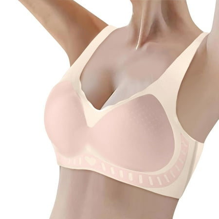 Mashaouyo Womens Bras Super Gather Bra Anti Sagging Breasts Support Wireless Bra Pushup Lifting Bras For Older Women Sport Bras for Women