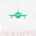 thumbnail image 4 of Inktastic Cute Teal Airplane Girls Toddler Dress, 4 of 5