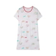 thumbnail image 4 of SROBPTY Teen Girls Dresses Print Crew Neck Short Sleeve Sleep Mid-Length Dress for 3-13Y, 4 of 4