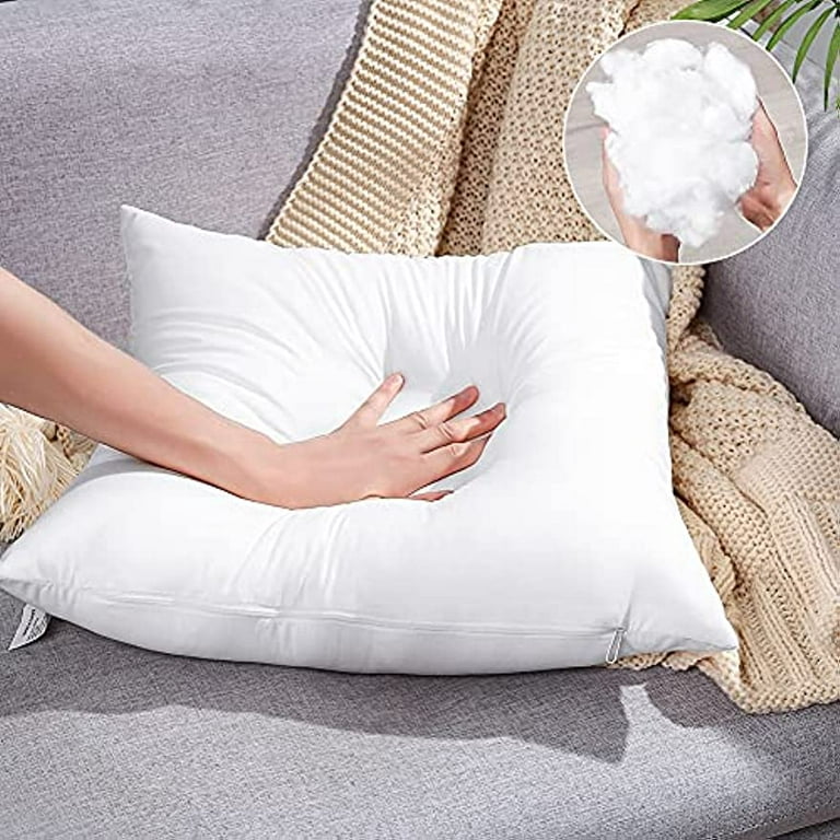 Sleep Restoration Pillow Inserts - Set of 2, 18x18 Inch, White, Square  Throw Pillow Insert for Couch, Bed, Living Room, Outdoor - Decorative  Pillows