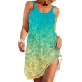 thumbnail image 5 of gakvbuo Summer Beach Cover Up Dresses For Women Casual Crew Neck T Shirt Dress Sleeveless Sundress Tank Mini Dress, 5 of 6