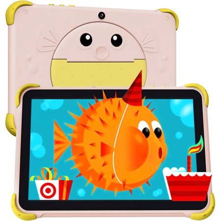 Kids Tablet 10.1 inch,Android Toddler Tablet for Kids,Dual Camera 2GB 32GB ROM 1280x800 HD IPS Touch Screen Parental Control YouTube Netflix (Pink)