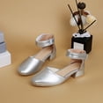 thumbnail image 6 of Otqutp Toddler Girls Low Heel Dress Shoes Closed Pointed Toe Comfort Casual Flats Kids Ankle Strap Wedding Party Princess Shoes, 6 of 6