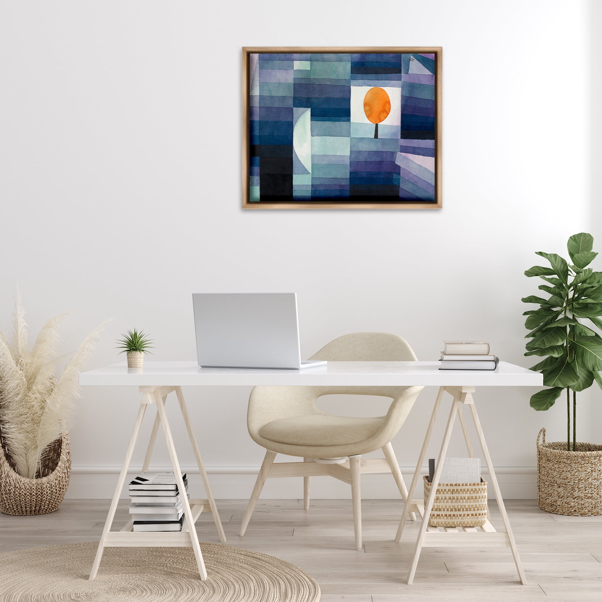 Stupell Industries Harbinger Of Autumn Classic Abstract Painting Brown Floater Framed Canvas Art Print Wall Art, 31 x 25