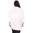 thumbnail image 4 of Women's Plus Size Loose Fit 3/4 Sleeves Kimono Style Open Front Solid Cardigan, 4 of 5