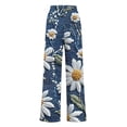 thumbnail image 5 of Yourumao Baggy Pants for Women Faux Denim Wide Leg Pants Elastic High Waist Trousers with Drawstring and Pocket Lounge Weekend Pants, 5 of 6