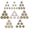 thumbnail image 3 of 1 Box 56Pcs 14 Styles Celtic Knot Charms Pagan Chinese Knot Flower of Life Connectors Chakra Tibetan Style Alloy Hollow Pendants for Crafts Supplies Antique Sliver Bronze, 3 of 9