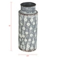 thumbnail image 2 of Foreside Home & Garden Rustic Whitewashed Floral Galvanized Metal Decorative Vase, 71, Farmhouse Gray, 2 of 6