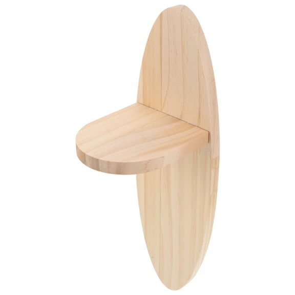 Masteelf Oval Wooden Wall Shelf Creative Solid Wood Floating Display Shelf Wall Mounted Storage Rack for Bedroom Living Room Office Home Decor