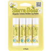 Organic Lip Balms, Creme Brulee, 4 Pack, .15 oz (4.25 g) Each by Sierra Bees
