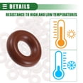 thumbnail image 3 of Universal O Ring Seal Gasket, Orings Seal Washer Replacement for Plumbing Repair for Cars Trucks, 6mm ID x 4mm CS, FKM Rubber, Brown, 50pcs, 3 of 6