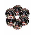 thumbnail image 7 of 15 Inch Round Placemats Set of 6, Black Christmas Non Slip Heat Insulation PP Table Mats, Gnomes Poinsettia Ball Pine Tree Leaves Washable Place Mats for Kitchen Dining Party Table Decor, 7 of 7