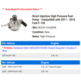 thumbnail image 2 of Direct Injection High Pressure Fuel Pump - Compatible with 2011 - 2016 Ford F-150 2012 2013 2014 2015, 2 of 2