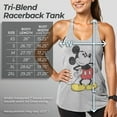thumbnail image 5 of Women's Mickey & Friends Classic Mickey Distressed  Racerback Tank Top White Heather X Small, 5 of 9