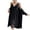 Black, variant on Lindreshi Womens Pajamas Sets Women's Fashion Lingerie Silk Lace Robe Dress Nightdress Nightgown Sleepwear