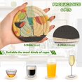 thumbnail image 2 of Yayeee 6 PCS Drink Coasters with Holder Set Woven Absorbent Round Tabletop Hot Pad, Modern Glass, 2 of 7