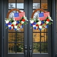 thumbnail image 5 of Grapevine Wreath, Patriotic Wreath, 18 in, Artificial Flowers, Red White and Blue decorations, 4Th of July decorations, Outdoor Wall decor, Peony Artificial Flowers, Outdoor, 5 of 7