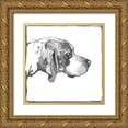 thumbnail image 1 of Cartissi 12x12 Gold Ornate Wood Framed with Double Matting Museum Art Print Titled - Foxhound, 1 of 4