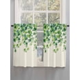 thumbnail image 5 of Country Leaves Bathroom Window Curtain, Spring Green Leaf Branches Vine Botanical Light Filtering Coffee Kitchen Curtains, Bedroom Living Room Curtains 2 Panel 84"x54", 5 of 6