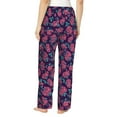 thumbnail image 2 of Bixox Women's Rose Flowers Patterned Pajama Pants Loungewear, 2 of 5