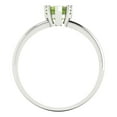 thumbnail image 4 of 1.25 ctw Solitaire Anniversary Ring for Women | Heart Cut Natural Peridot | Hyperallergenic Solid 18K White Gold, 4 of 5