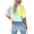 thumbnail image 2 of Langwyqu Women Half Sleeve Cropped T Shirt Casual Summer Crop Tops, 2 of 2