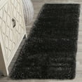 thumbnail image 2 of SAFAVIEH Charlotte Solid Plush Shag Area Rug, Charcoal, 6'7" x 9', 2 of 5