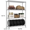 thumbnail image 3 of Heavy Duty 1400 Lbs 4-Shelf Wire Storage Unit Adjustable Garage Rack, 3 of 8