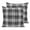 Gray, White, Black, variant on Pillow Covers 16x16 Set of 2, Gray Black Buffalo Plaid Throw Pillow Covers Decorative Couch Cushion Cover, White Farmhouse Modern Striped Microfiber Soft Pillowcases for Bedroom Living Room Sofa