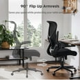 thumbnail image 6 of edx Office Chair, Ergonomic Home Office Desk Chairs, Computer Chair with Comfortable Armrests, Mesh Desk Chairs with Wheels, Black, 6 of 8
