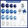 thumbnail image 4 of Blue White Silver Balloon Garland Arch Kit, 140Pcs Navy Light Metallic Blue Silver White Confetti Balloons With Stars for Birthday Wedding Birdal Shower Graduation Fathers Day Party Decorations, 4 of 6