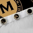 thumbnail image 4 of Manfei Initial M Letter Black Out Curtains, Black Gold Aztec Geometric Curtains Pack of 2 (42x63 Each), Vintage Western Style Bedroom Curtains, Curtains and Drapes Room Decor, 4 of 6