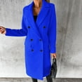thumbnail image 2 of Kcodviy Manteau Trench à Double Boutonnage pour Femmes, Veste Longue Décontractée d'Automne, Manteau Élégant, Manteau d'Hiver Léger, Col à Revers, Veste de Loisirs, 2 of 6