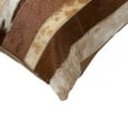 thumbnail image 3 of Natural Torino Madrid Cowhide Pillow | Chocolate & natural | 12"x20", 3 of 3