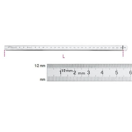 Beta Tools USA 1682 300 mm. Stainless Steel Flexible Graduated Ruler