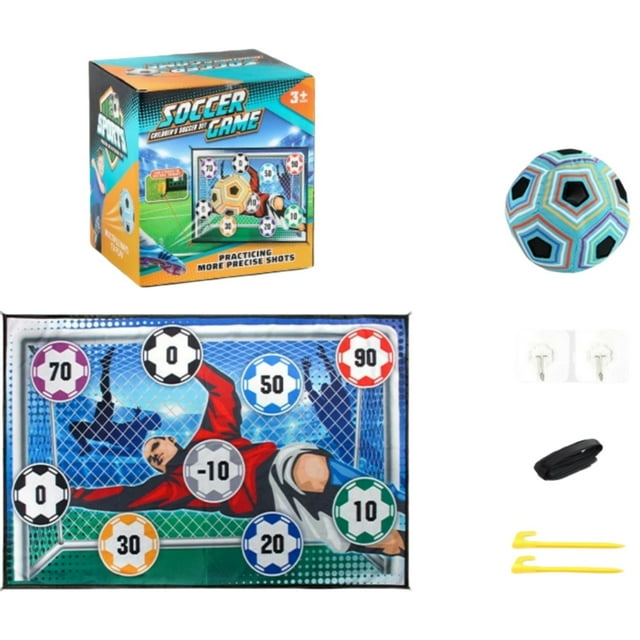 Oliegs Blanket Football Accuracy Game Foldable Flannel Mat Goals With 1 Indoor/Outdoor Game Develop Hand Eye Coordination