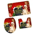 thumbnail image 1 of Juego de alfombras de baño La alfombra antideslizante de la estera del cuarto de baño de la franela del tema de la Navidad 3pcs / set fijó 13 13 Magideal Juego de alfombras de baño, 1 of 6