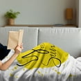 thumbnail image 3 of Saying Soft Flannel Fleece Blanket, Circular Color Splash Outspread Brushstrokes with Inspirational Words Valentines Concept, Cozy Plush for Indoor and Outdoor Use, 50" x 60", Yellow, by Ambesonne, 3 of 5
