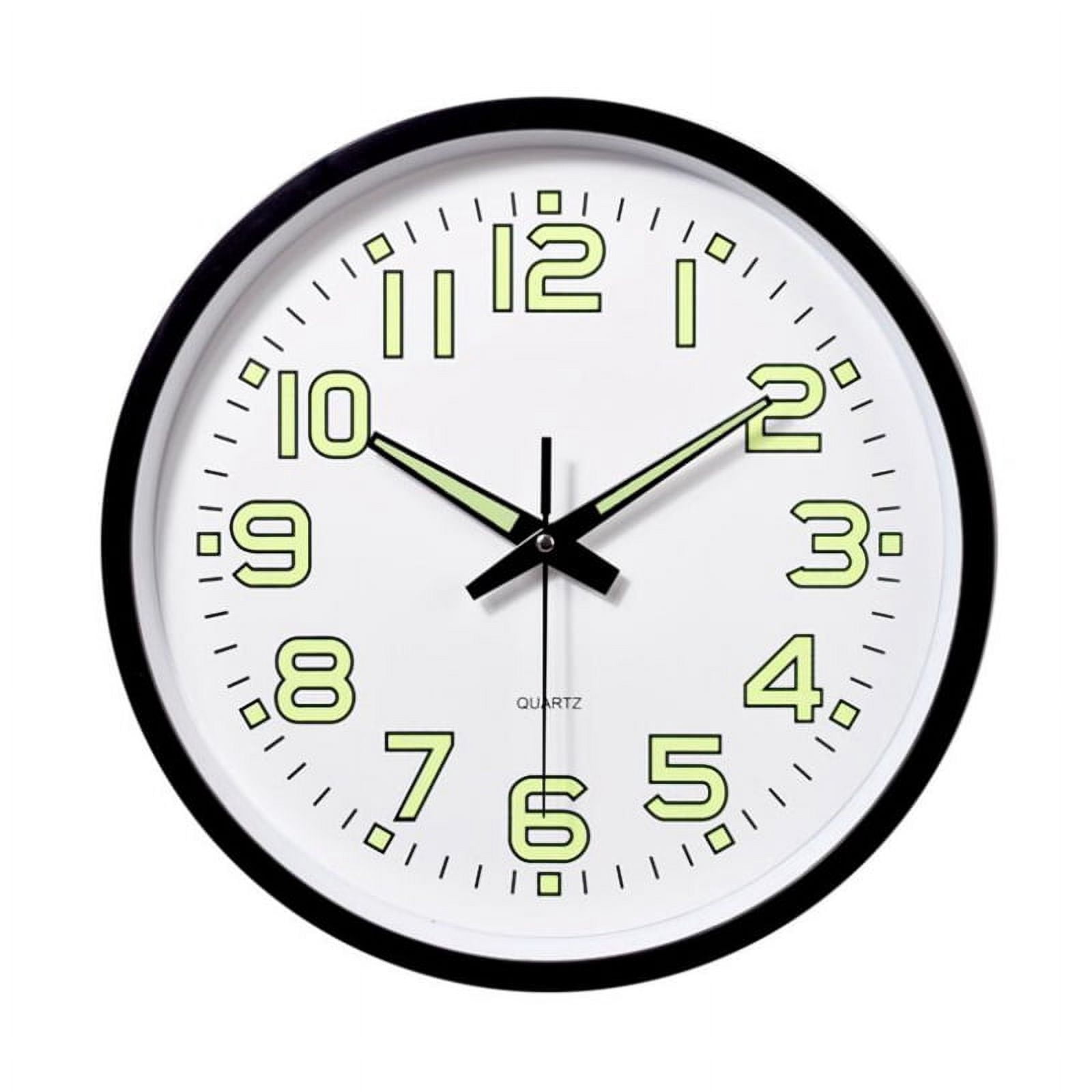 Horloge Murale Lumineuse 12 Pouces / 30cm Silencieuse avec Veilleuse Brille dans le Noir Horloge Ronde, Décoration Salon, 1 * Horloge Murale, Noir & Blanc Horloge Murale Lumineuse 12 Pouces / 30cm Silencieuse avec Veilleuse Brille dans le Noir Horloge Ronde, Décoration Salon, 1 * Horloge Murale, Noir & Blanc