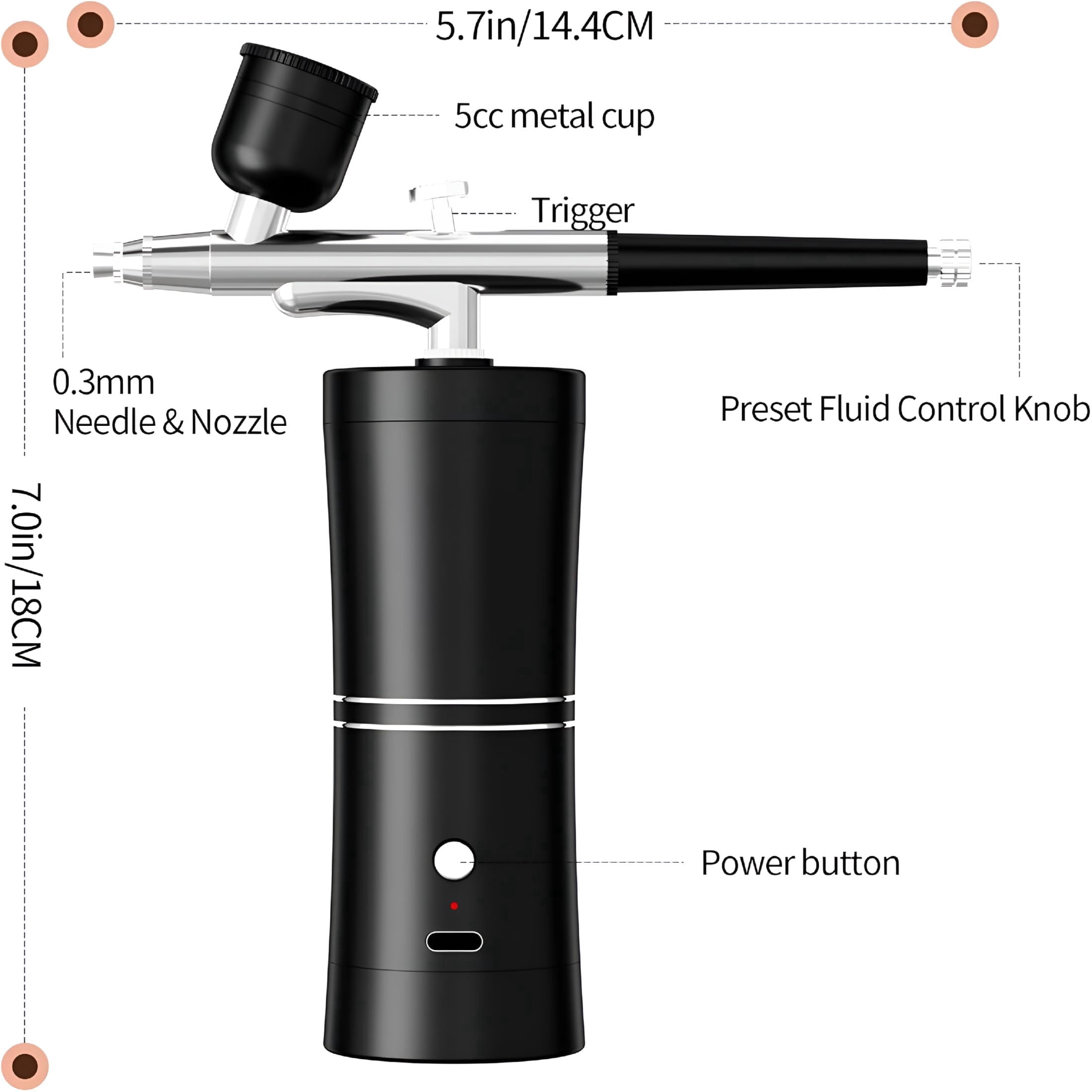 EXLEAF 2026 New Airbrush Kit with Compressor Portable Airbrush Air Brush Kit with Air Compressor Airbrush for Nails Airbrush Compressor High Pressure Nail Airbrush Machine Handheld Mini Air Brush Kit