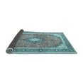 thumbnail image 2 of Ahgly Company Indoor Square Medallion Light Blue Traditional Area Rugs, 8' Square, 2 of 4