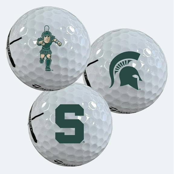Michigan State University Spartans Logo Edition Officially Licensed NCAA Taylormade Distance  Golf Balls 12-Pack (Dozen)