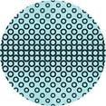thumbnail image 1 of Ahgly Company Machine Washable Indoor Round Transitional Blue Jay Blue Area Rugs, 5' Round, 1 of 7