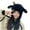 Black, variant on Goat Horn Faux Fur Ear Flap Trapper Hat Winter Warm Stylish Daily Headwear Beige