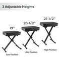 thumbnail image 2 of Hamzer Cushioned Piano Bench, Adjustable Keyboard Stool Chair - Foldable & Portable, 2 of 7