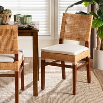 bali & pari Lesia Boho Dining Chair, Light Honey