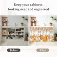 thumbnail image 6 of Thanksgiving Pantry Cabinet Curtains 28''x51'',Fall Orange White Pumpkin Leaves Vines Flower Sink Skirt for Bathroom Kitchen Tall Utility Cabinet,Laundry Privacy Drape Waterproof Dishwasher Curtains, 6 of 9