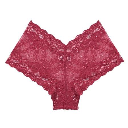 

Pgeraug underwear women Lace Boyshort Panties Low Rise Underwear Comfortable Underpants Lingerie sports bras for women Red