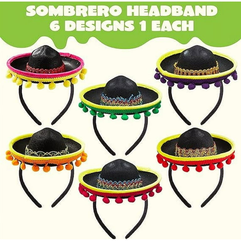 Sombrero Straw Mini On Headband Sombrero Straw Mini On Headband