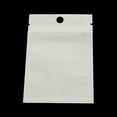 thumbnail image 2 of 100pc Pearl Film Plastic Zip Lock Bags Resealable Packaging Bags with Hang Hole Top Seal Self Seal Bag Rectangle White 13x8cm inner measure: 9.5x7cm, 2 of 3